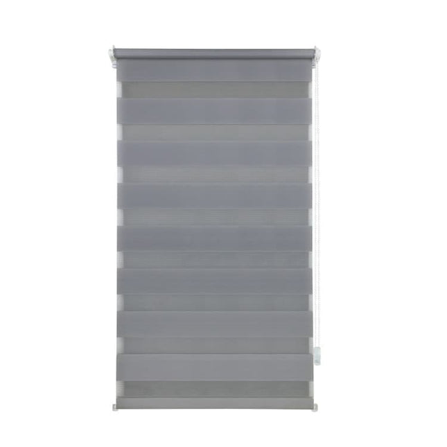 40×150CM Blackout Sun Protection Roller Blind, Blackout Zebra Blind Without Drilling, Gray