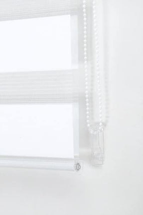 40×150CM Sun Protection Roller Blind Blackout Zebra Blind Without Drilling, White