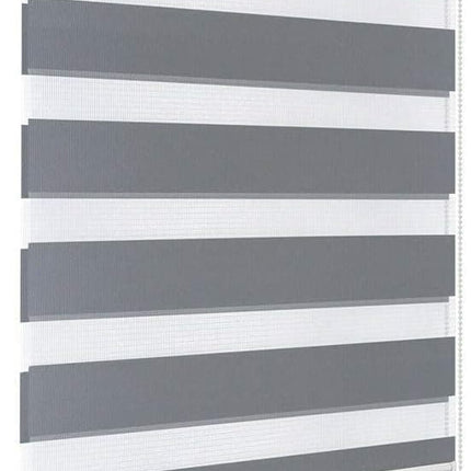 1 PC Zebra Blackout Roller Blind Sun Protection No Drill, 50×150CM, Gray