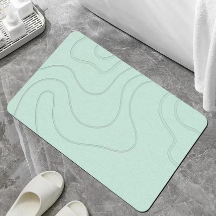 Absorbent Bath Mat - 40*60 cm - Diatomaceous Earth Bath Mat - Non-Slip Diatomite Mat - Non-Slip Shower Mat - Shower Mat - Bathroom Mat - Toilet Mat - non-slip bath mat - water-absorbent mat - entrance doormat - quick-drying bath mat - green