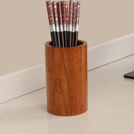 Cutlery Stand - Wooden Kitchen Utensil Holder - Cutlery Holder - Countertop Organizer - Cutlery Drainer - Chopstick Holder - Wood - 15cm - Kitchen Aid for Kitchen - Kitchen Organizer