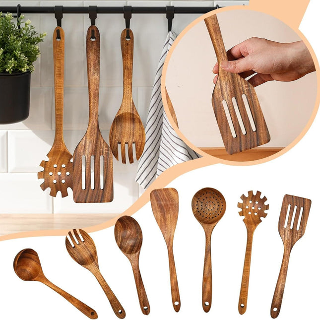 Kitchen Utensil Set - Wooden Utensils