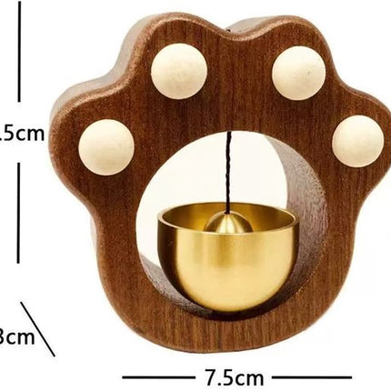 Wind chime - Magnetic wind chime - Wooden doorbell - Wooden shop bell - For opening doors (Cat)