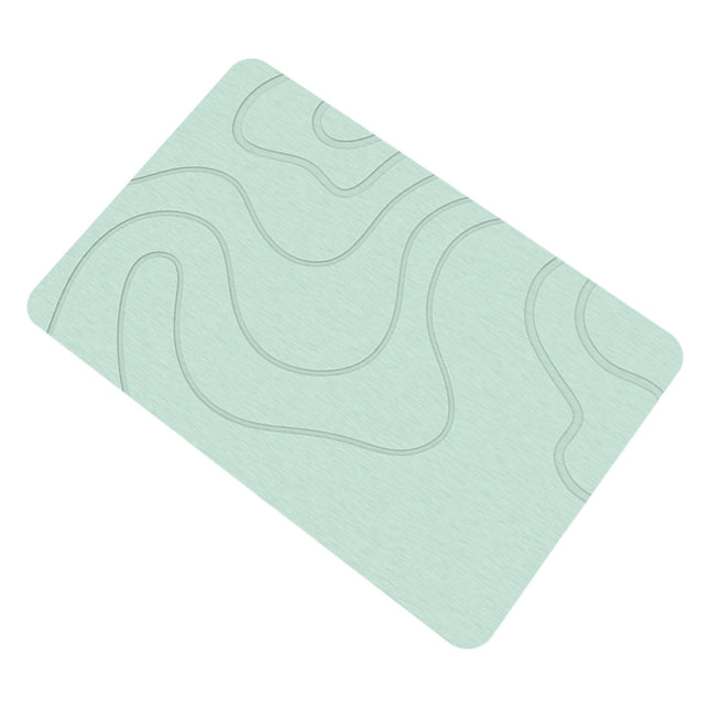 PALIFEUR Stone Bath Mat, 16x24" Quick Drying Diatomaceous Earth Bath Mat Super Absorbent Non Slip Stone Bath Mats Washable Rug for Bathroom Floor Kitchen Shower, Dark Gray Green