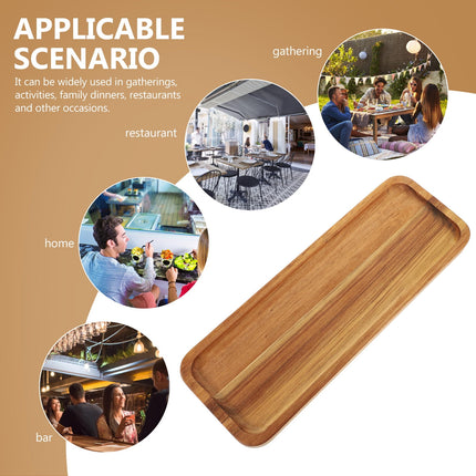 SWETRACE Food Serving Trays Wood Light Brown 1Pack