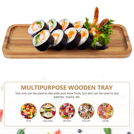 SWETRACE Food Serving Trays Wood Light Brown 1Pack