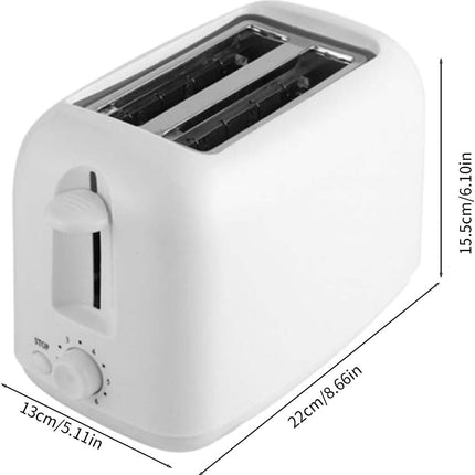Toaster - Toaster - Toaster 2 Slices - Electric Toaster - Toasting Appliance - Kitchen Appliance - Kitchen Utensils - Bread Toaster - Kitchen Utensils - Household Appliances - Breakfast Appliance - White Toaster - White - 1 Piece