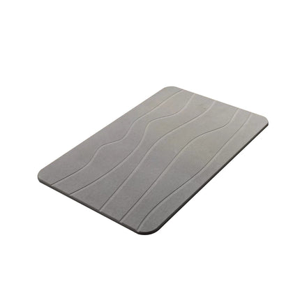 Stone Bath Mat, Diatomaceous Earth Shower Mat, Non-Slip Super Absorbent Diatomite Stone Bath Mats, Bathroom Door Mat, for Bathroom Floor Quick Drying Natural Easy to Clean White