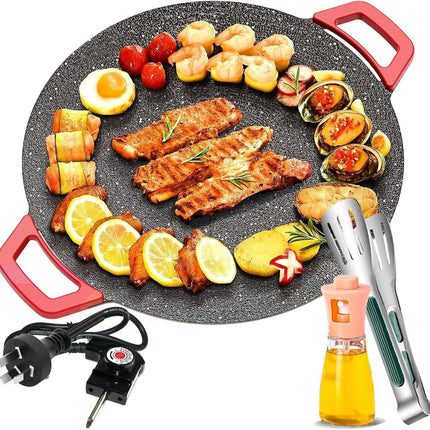 Smokeless Indoor Electric Grill & Nonstick Griddle – Compact, Fast-Heating Tabletop Grill for Steaks, Burgers, Pancakes, BBQ, and Everyday Indoor Cooking