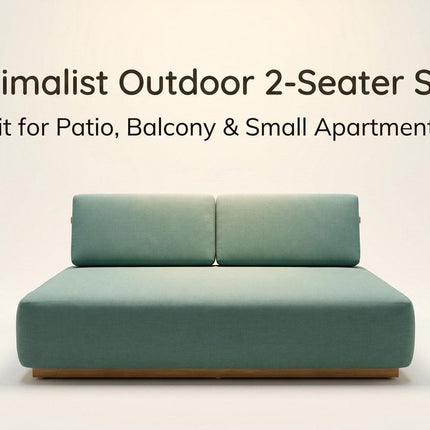 Nordic Minimalist Outdoor 2-Seater Fabric Sofa