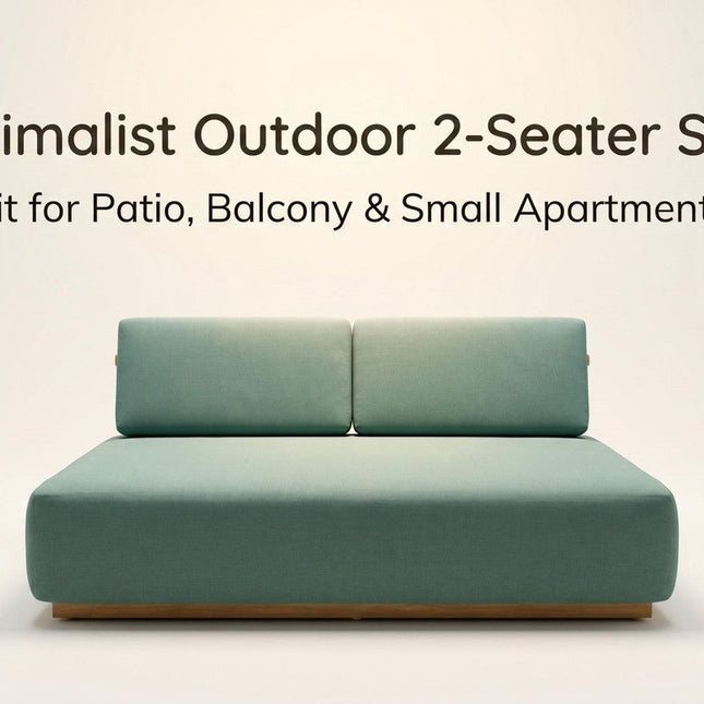 Nordic Minimalist Outdoor 2-Seater Fabric Sofa