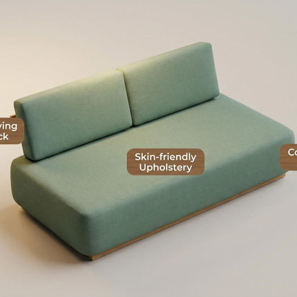 Nordic Minimalist Outdoor 2-Seater Fabric Sofa