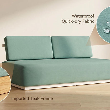 Nordic Minimalist Outdoor 2-Seater Fabric Sofa