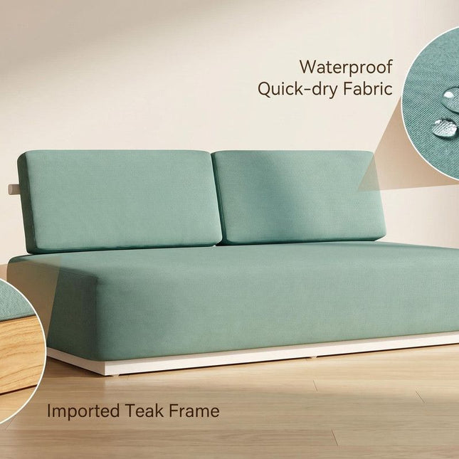 Nordic Minimalist Outdoor 2-Seater Fabric Sofa