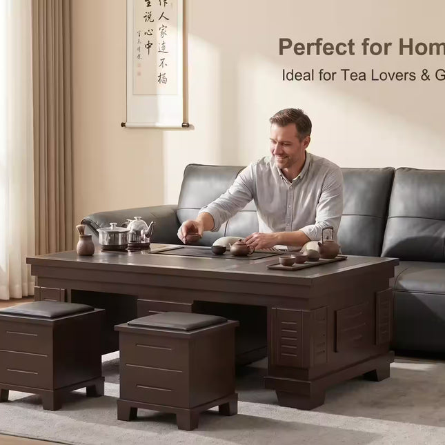 1.5m New Chinese Style Walnut Kung Fu Tea Table