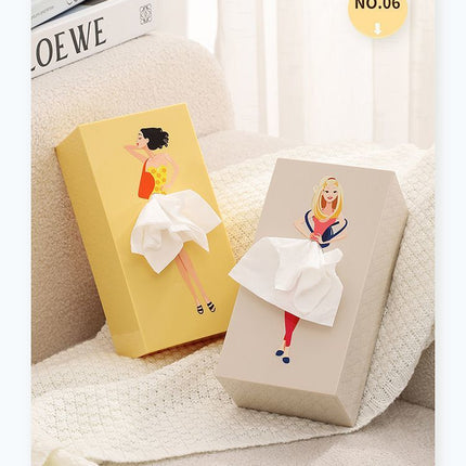 Elegant Light Mango Yellow Princess Tissue Box Holder