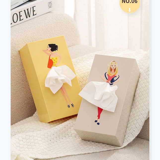 Elegant Light Mango Yellow Princess Tissue Box Holder