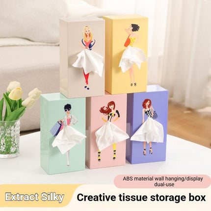 Soothing Cream Apricot Beige Princess Tissue Box Holder