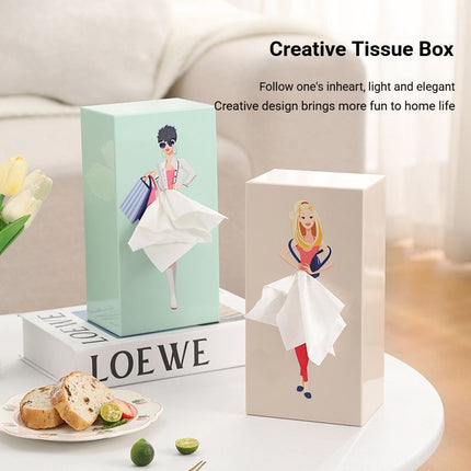 Soothing Cream Apricot Beige Princess Tissue Box Holder