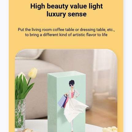 Soothing Cream Apricot Beige Princess Tissue Box Holder