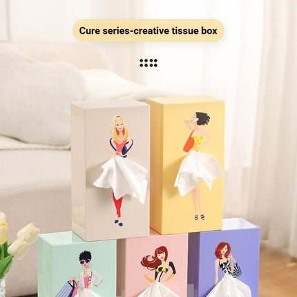 Soothing Cream Apricot Beige Princess Tissue Box Holder