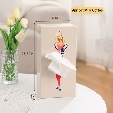 Soothing Cream Apricot Beige Princess Tissue Box Holder