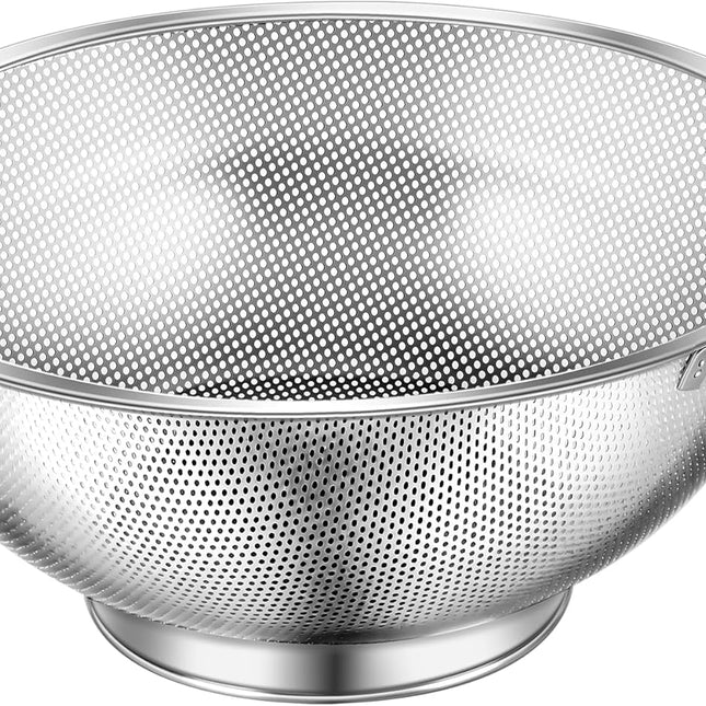 Colander Stainless Steel 3-Quart, Strainer for Kitchen Food, Dishwasher Safe