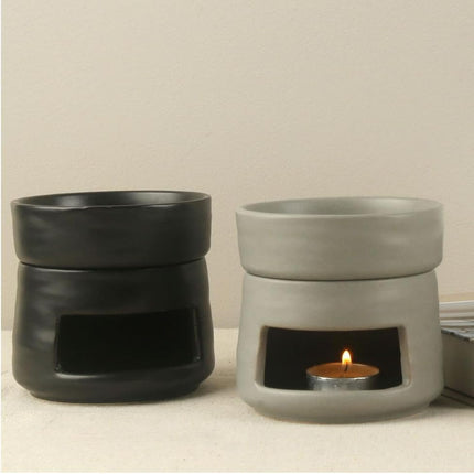 Yellow Ceramic Aroma Burner Shareable Candle Holder Aromatherapy Diffuser Home Decor