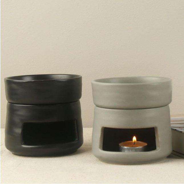 Yellow Ceramic Aroma Burner Shareable Candle Holder Aromatherapy Diffuser Home Decor