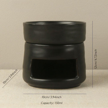 Yellow Ceramic Aroma Burner Shareable Candle Holder Aromatherapy Diffuser Home Decor