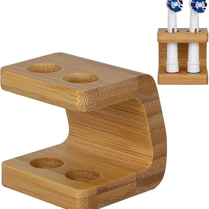 Bamboo Toothbrush Holder Organizer Set of 1 - Keep Bathroom Tidy & Hygienic - Stylish Sustainable Storage Solution