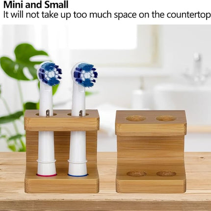 Bamboo Toothbrush Holder Organizer Set of 1 - Keep Bathroom Tidy & Hygienic - Stylish Sustainable Storage Solution