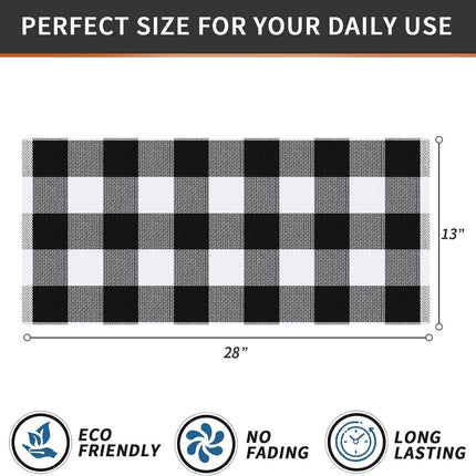 Homaxy 100% Cotton Waffle Weave Check Plaid Kitchen Towels, 13 x 28 Inches, Super Soft and Absorbent Dish Towels for Drying Dishes and Terry Kitchen Towels(15" x 25", 6 Pack, Dark Grey)