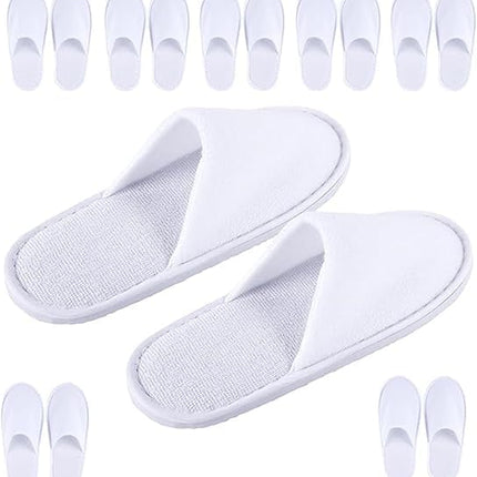 8 Pairs Spa Slippers for Men and Women, Comfortable Non-Slip Disposable Hotel Slippers, Breathable Soft Cotton House Guest Slippers for Travel Guests Hotel Home Salon