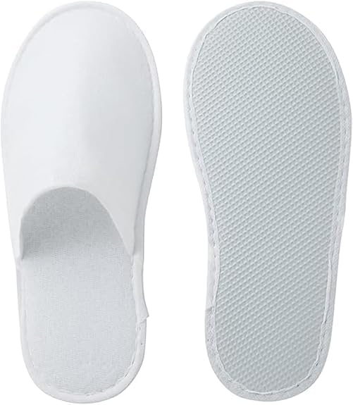 8 Pairs Spa Slippers for Men and Women, Comfortable Non-Slip Disposable Hotel Slippers, Breathable Soft Cotton House Guest Slippers for Travel Guests Hotel Home Salon