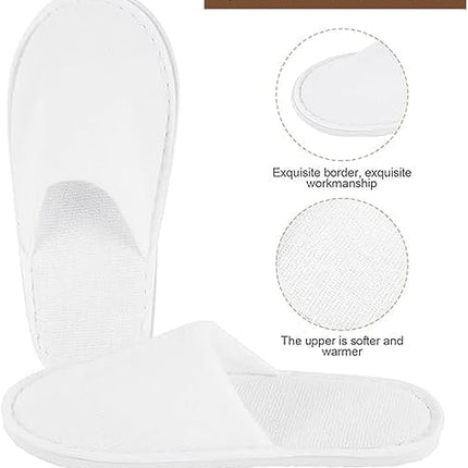 8 Pairs Spa Slippers for Men and Women, Comfortable Non-Slip Disposable Hotel Slippers, Breathable Soft Cotton House Guest Slippers for Travel Guests Hotel Home Salon
