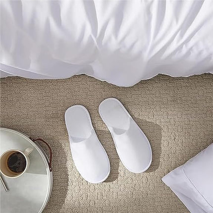 8 Pairs Spa Slippers for Men and Women, Comfortable Non-Slip Disposable Hotel Slippers, Breathable Soft Cotton House Guest Slippers for Travel Guests Hotel Home Salon