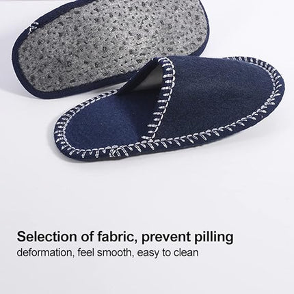 House Slippers - 6 pairs - 3 sizes - Guest Slippers - House Slipper Set - Fleece Wool - Non-slip - Disposable Slippers - Washable - Spa Slippers - Suitable for families - Hotels & travel