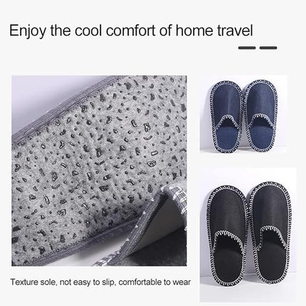 House Slippers - 6 pairs - 3 sizes - Guest Slippers - House Slipper Set - Fleece Wool - Non-slip - Disposable Slippers - Washable - Spa Slippers - Suitable for families - Hotels & travel