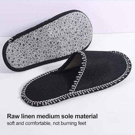 House Slippers - 6 pairs - 3 sizes - Guest Slippers - House Slipper Set - Fleece Wool - Non-slip - Disposable Slippers - Washable - Spa Slippers - Suitable for families - Hotels & travel