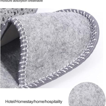 House Slippers - 6 pairs - 3 sizes - Guest Slippers - House Slipper Set - Fleece Wool - Non-slip - Disposable Slippers - Washable - Spa Slippers - Suitable for families - Hotels & travel