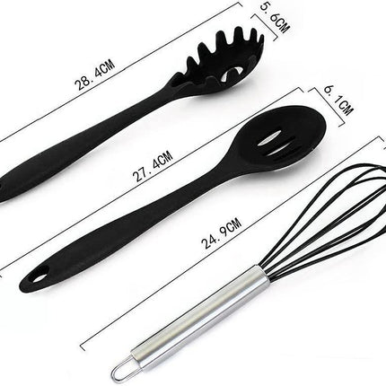 Kitchen Utensils Silicone Set, Bpa-free Silicone Kitchen Utensil Set, Dishwasher secure, Non-stick