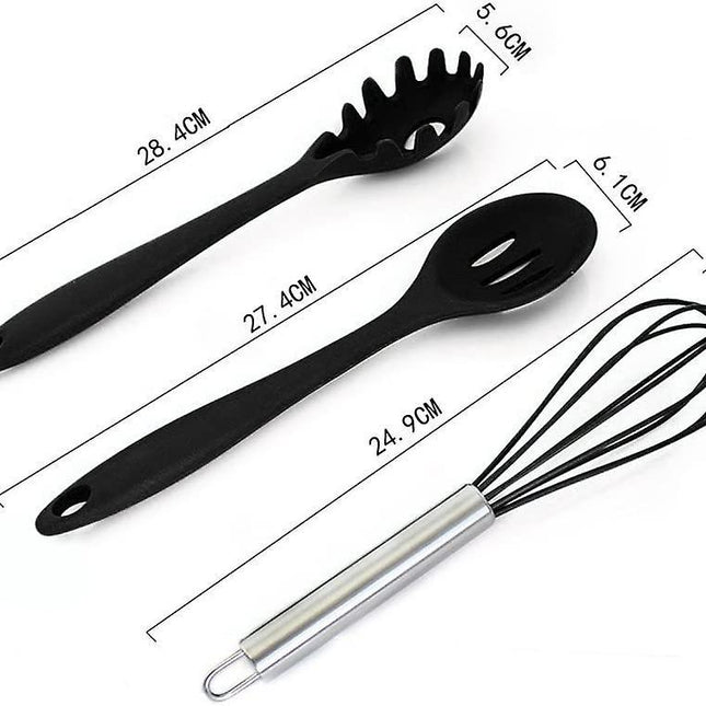 Kitchen Utensils Silicone Set, Bpa-free Silicone Kitchen Utensil Set, Dishwasher secure, Non-stick