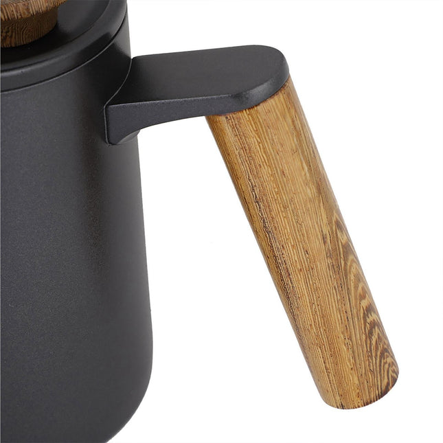 600ml Stainless Steel Drip Coffee Pot, Long Gooseneck Spout Kettle, Black