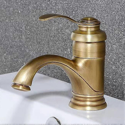 Bathroom Sink Faucet Nostalgia Brushed Brass Bathroom Faucet