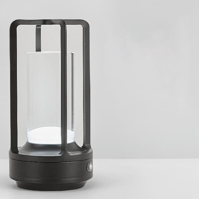 Table Lamp Rechargeable with Touch Dimmer for Bedroom - Black