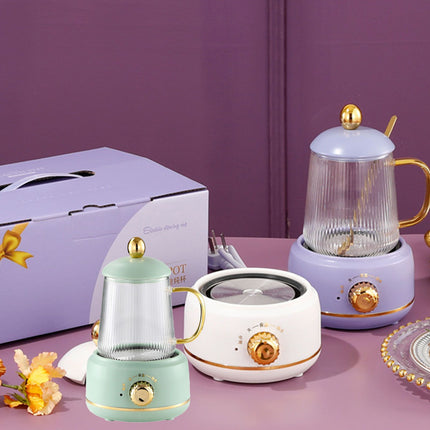 Portable Electric Kettle Stew Cup 450ML Health Cup Mini Slow Cooker Kettle Office Flower Teapot Split Tea Boiler AU Plug 220V Macaron 450ml