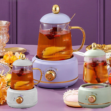 Portable Electric Kettle Stew Cup 450ML Health Cup Mini Slow Cooker Kettle Office Flower Teapot Split Tea Boiler AU Plug 220V Macaron 450ml