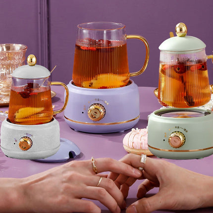 Portable Electric Kettle Stew Cup 450ML Health Cup Mini Slow Cooker Kettle Office Flower Teapot Split Tea Boiler AU Plug 220V Macaron 450ml