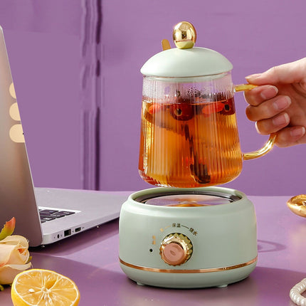 Portable Electric Kettle Stew Cup 450ML Health Cup Mini Slow Cooker Kettle Office Flower Teapot Split Tea Boiler AU Plug 220V Macaron 450ml